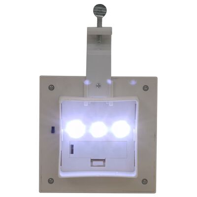 vidaXL Ulkoaurinkokennovalaisin 12 kpl LED neliö 12 cm valkoinen