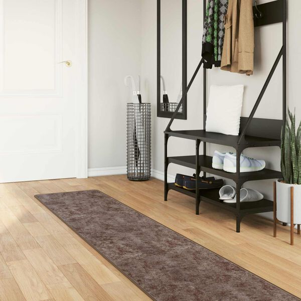 vidaXL Mattojuoksija MARSA Harmaa 250 x 50 cm Polyesteri ja PVC