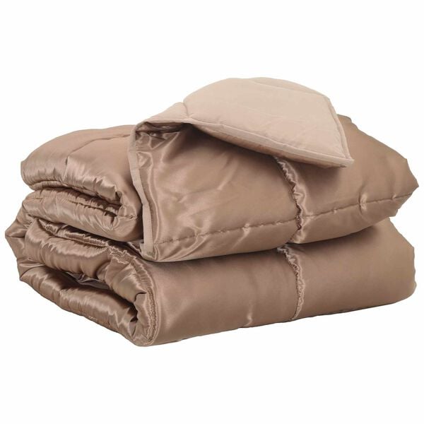 vidaXL Koko Vuoden Peitto Kulta 200 x 135 cm Satiini ja mikrofiiberi