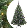 vidaXL Tekojoulukuusi 150 LED-valoilla Vihre&auml; 150 cm PE ja PVC