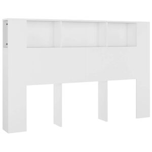 vidaXL S&auml;ngynp&auml;&auml;ty s&auml;ilytystilalla valkoinen 160x18,5x104,5 cm