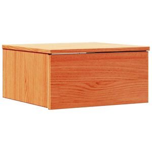 vidaXL Yöpöytä Vaha ruskea 37 x 35 x 18,5 cm Täysi mänty