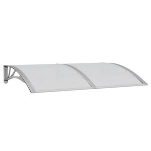vidaXL Ovikatos harmaa 150x100 cm polykarbonaatti