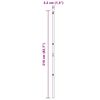 vidaXL Aitalatu Muut 26 pcs Harmaa 3,2 x 3,2 x 210 cm Teräs