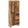 vidaXL Korkea kaappi 2 kpl Vanha puu 69,5 x 34 x 180 cm