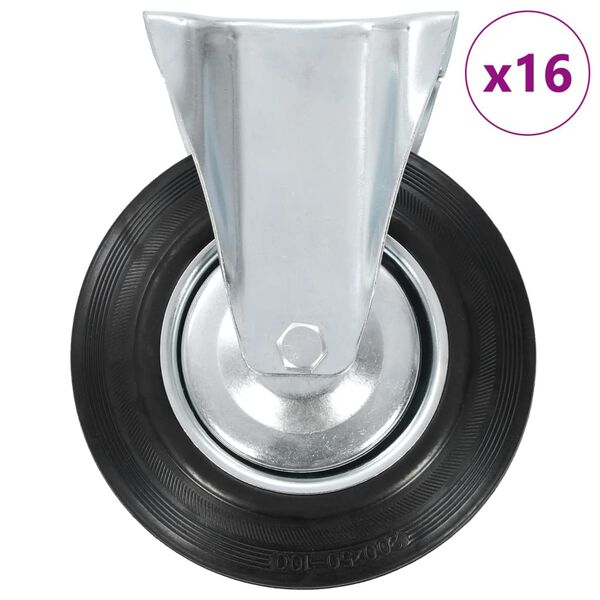 vidaXL Rullapyörät kiinteät 16 kpl 200 mm