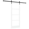 vidaXL Liukuovi ORKDAL 83 x 202 cm T&auml;ysi m&auml;nty ja lasi Valkoinen