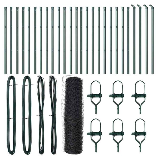 vidaXL Aitalatu Harmaa 50 x 0,5 m (36 mm verkko) Ter&auml;st&auml; ja PVC:t&auml;