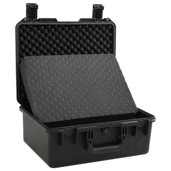 vidaXL Kannettava Flight Case Musta 49x38x23 cm PP