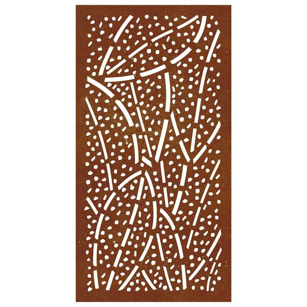 vidaXL Puutarhasein&auml;koriste 105x55 cm corten ter&auml;s lehtikuvio