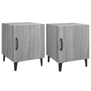 vidaXL Y&ouml;p&ouml;yd&auml;t 2 kpl harmaa Sonoma tekninen puu