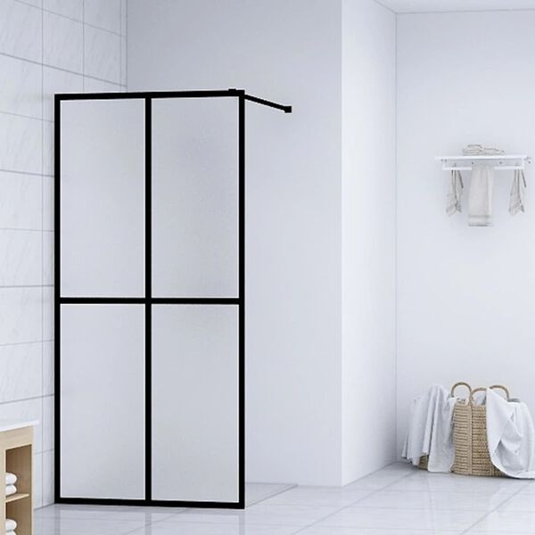 vidaXL Walk-in Suihkun seinäke karkaistu huurrelasi 90x195 cm