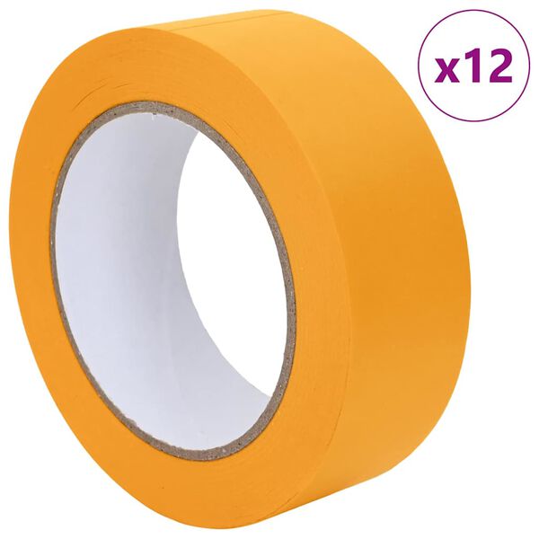 vidaXL Maalaustelat 12 pcs Keltainen 38mm x 50m Paperi