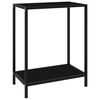 vidaXL Konsolip&ouml;yt&auml; musta 60x35x75 cm karkaistu lasi