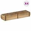 vidaXL Tarjotin s&auml;ilytystilassa 4 pcs Ruskea 57 x 15 x 9 cm
