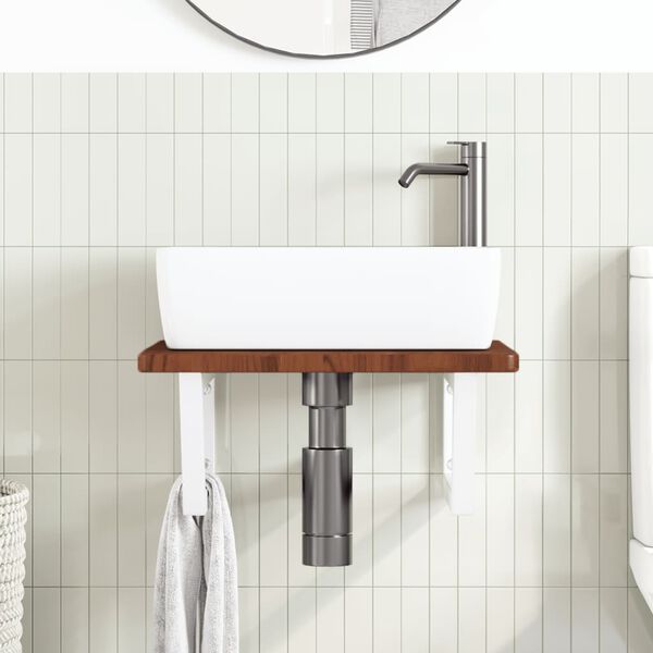 vidaXL Pesuallashylly sein&auml;lle ter&auml;s ja t&auml;ysi tammi