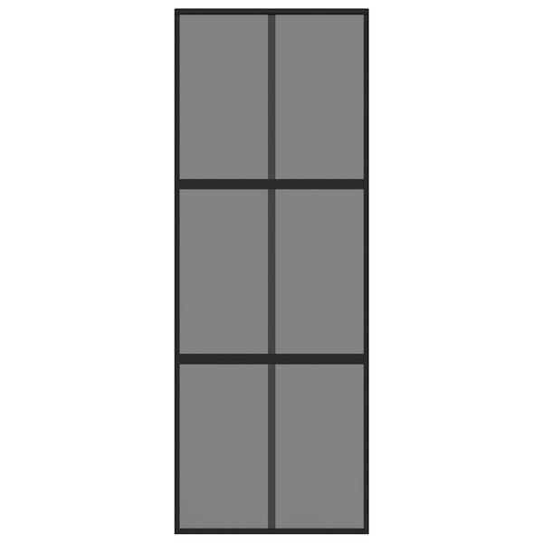 vidaXL Liukuovi musta 76x205 cm karkaistu lasi ja alumiini