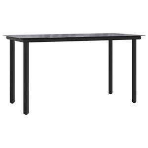 vidaXL Puutarharuokap&ouml;yt&auml; musta 200x100x74 cm ter&auml;s ja karkaistu lasi