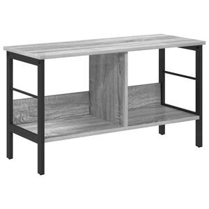 vidaXL Kirjahylly 2 tasoa 82 x 32 x 47 cm Tekninen puu Harmaa Sonoma