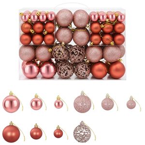 vidaXL Joulupallot 100 kpl pinkki ja ruusu 3/4/6 cm