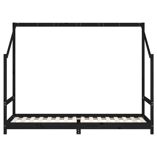 vidaXL Lasten s&auml;ngynrunko musta 80x200 cm t&auml;ysi m&auml;nty