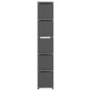 vidaXL 15 kuution esittelyhylly harmaa 103x30x175,5 cm kangas