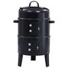 vidaXL 3-in-1 hiilisavustin BBQ-grilli 40x80 cm
