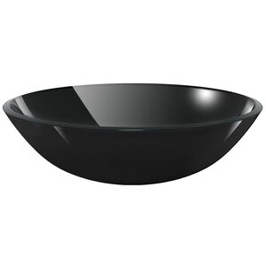 vidaXL Pesuallas Karkaistu lasi 42 cm Musta