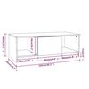 vidaXL Sohvapöytä valkoinen 102x50x36 cm tekninen puu