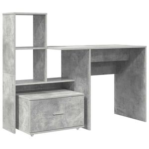 vidaXL P&ouml;yt&auml; Betoni Harmaa Tekninen puu 131,5 x 50 x 106,5 cm