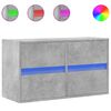 vidaXL TV-sein&auml;kaappi LED-valoilla betoninharmaa 80x31x45 cm