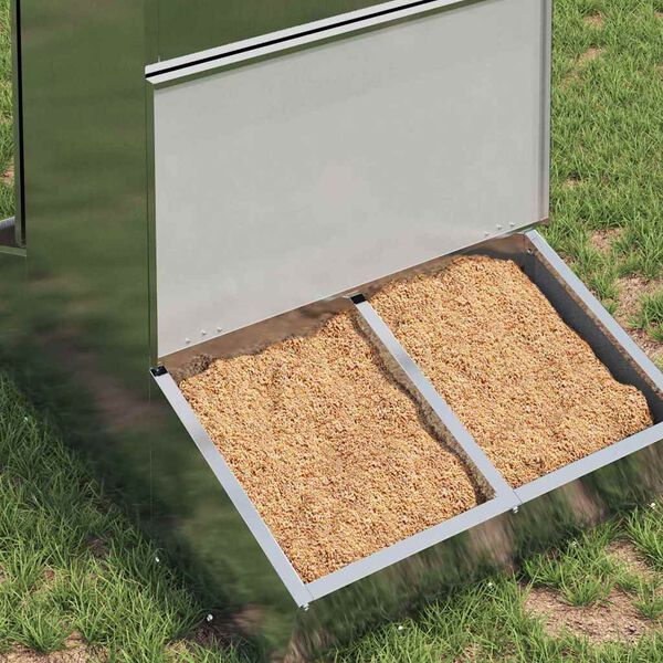 vidaXL Sikaruokinta Hopea 82 x 51 x 91,5 cm Galvanoitu ter&auml;s