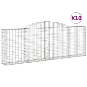 vidaXL Kaarevat kivikorit 10 kpl 300x30x100/120 cm galvanoitu rauta
