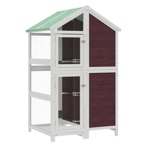 vidaXL Lintuh&auml;kki mokka 91,5x53x170 cm t&auml;ysi m&auml;nty
