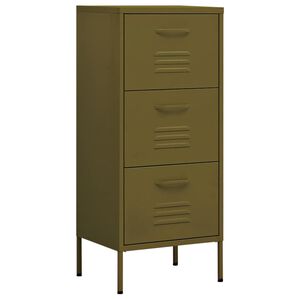vidaXL Varastokaappi oliivinvihre&auml; 42,5x35x101,5 cm ter&auml;s
