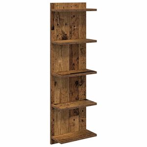 vidaXL Sein&auml;hylly Vanha puu 30 x 15 x 100 cm Tekninen puu