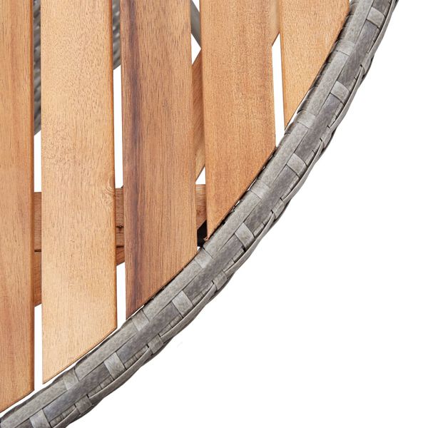 vidaXL Puutarhap&ouml;yt&auml; harmaa 115x74 cm polyrottinki ja akaasiapuu