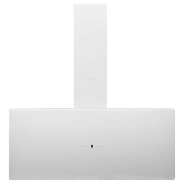 vidaXL Liesituuletin 90 cm ter&auml;s ja karkaistu lasi valkoinen