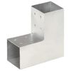 vidaXL Tolppaliitin L-muoto galvanoitu metalli 81x81 mm