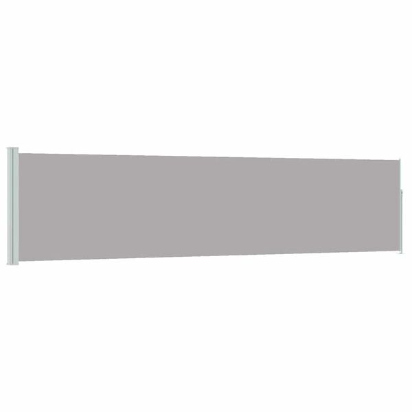 vidaXL Sis&auml;&auml;nvedett&auml;v&auml; terassin sivumarkiisi 120x500 cm harmaa