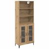 vidaXL Korkea kaappi Artisan tammi 69,5 x 34 x 180 cm Tekninen puu