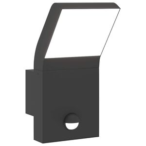 vidaXL LED Ulkosein&auml;valo sensorilla musta valualumiini