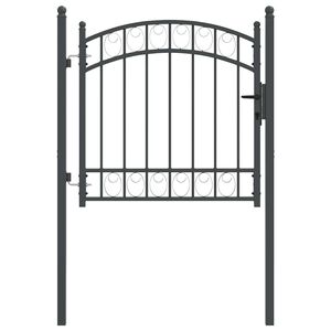 vidaXL Aitausportti EMMEN 100 x 100 cm Jauhemaalattu ter&auml;s Harmaa