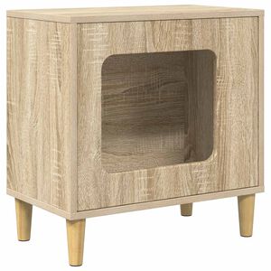 vidaXL Kissatalo Sonoma-tammi 51 x 30 x 52 cm Tekninen puu