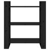 vidaXL Kirjahylly/tilanjakaja musta 80x35x91 cm t&auml;ysi m&auml;nty