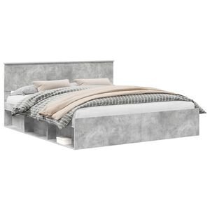 vidaXL S&auml;ngyn runko Betoni 6FT Super King Size Massiivinen m&auml;nty