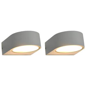 vidaXL Ulkosein&auml;valaisimet 2 kpl 11 W Valkoinen Py&ouml;re&auml;