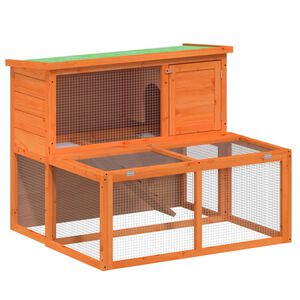 vidaXL Kaninkoppi ruskea 102x90x84,5 cm t&auml;ysi m&auml;nty