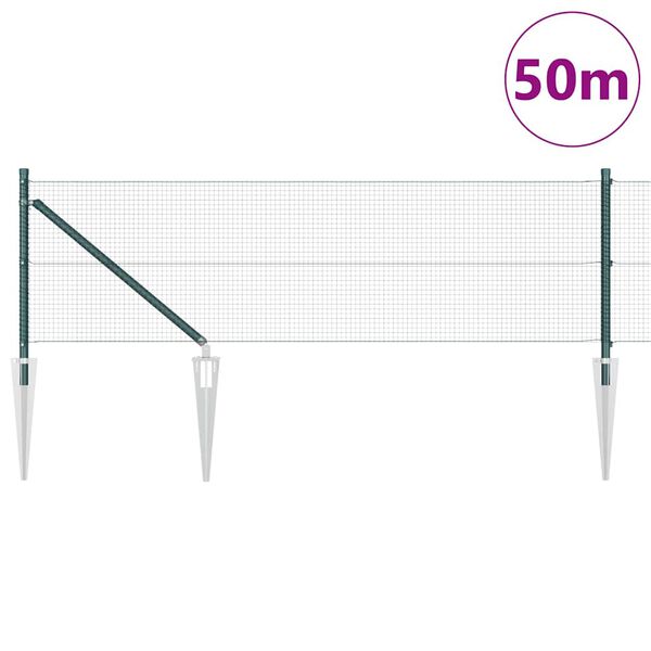 vidaXL Aitalatu Vihre&auml; 50 x 0,4 m (16 x 16 mm verkko) Ter&auml;s ja PVC