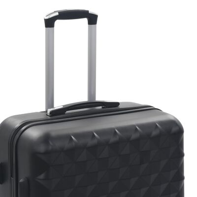 vidaXL Kovapintainen matkalaukkusetti 3 kpl musta ABS